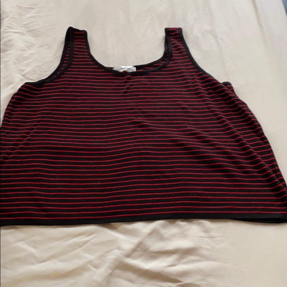 Red and black striped shirt